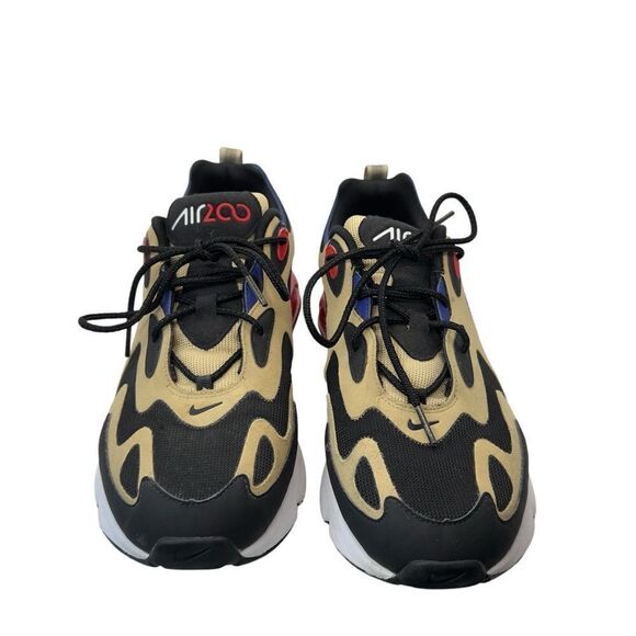 11.5 no insole MEN’S NIKE AIR MAX 200 TEAM GOLD UNIVERSITY RED BLACK - Picture 3 of 10